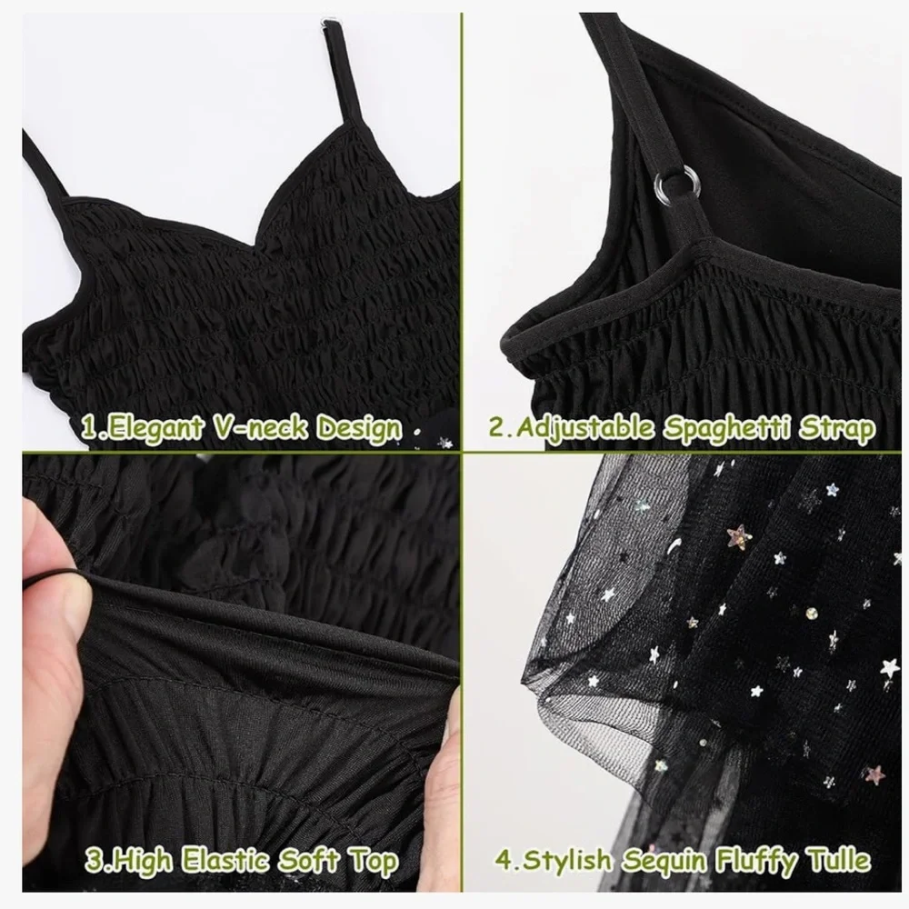 Black Hi-Lo Tutu Dress for Girls